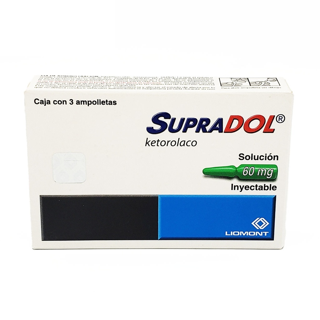 SUPRADOL SOL INY 60MG/2ML C/3 AMP KETOROLACO LAB LIOMONT | Website ...
